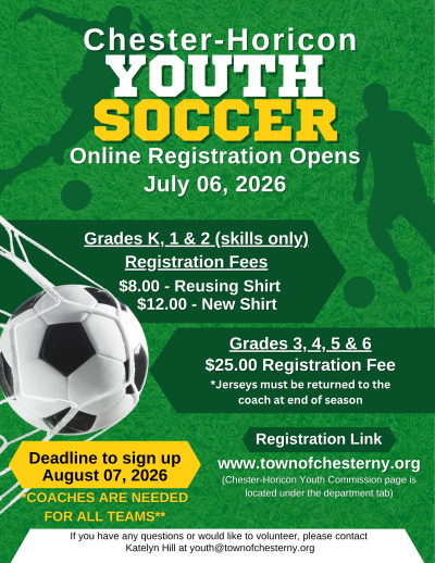 Chester-Horicon Youth Soccer Flyer
